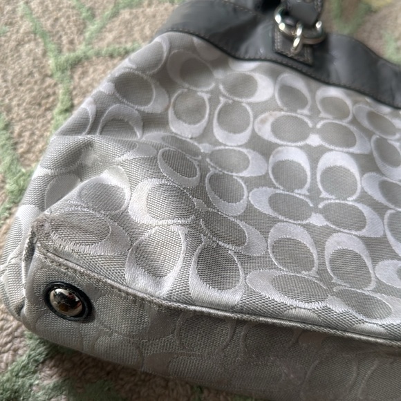 Coach Penelope Gray Signature Jacquard/Patent Leather Bag - Picture 5 of 10